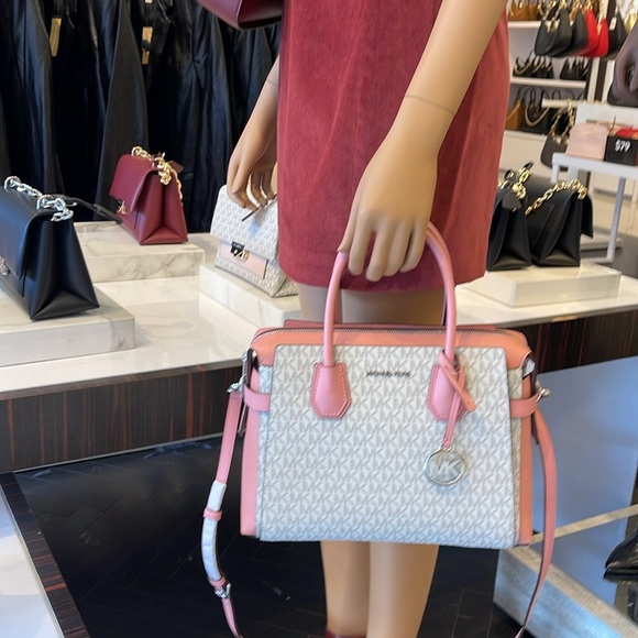 MICHAEL KORS
Mercer Medium Logo and Leather Belted Satchel
Primrose Multi 
NWT - Picture 15 of 16